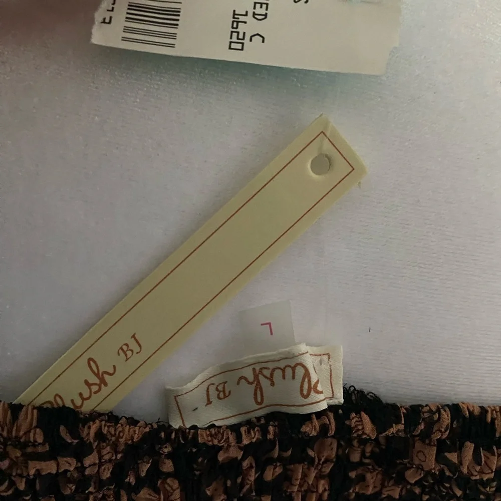 Crop Blouse Shirt Black Large NWT Blush Whimsical - Picture 5 of 9